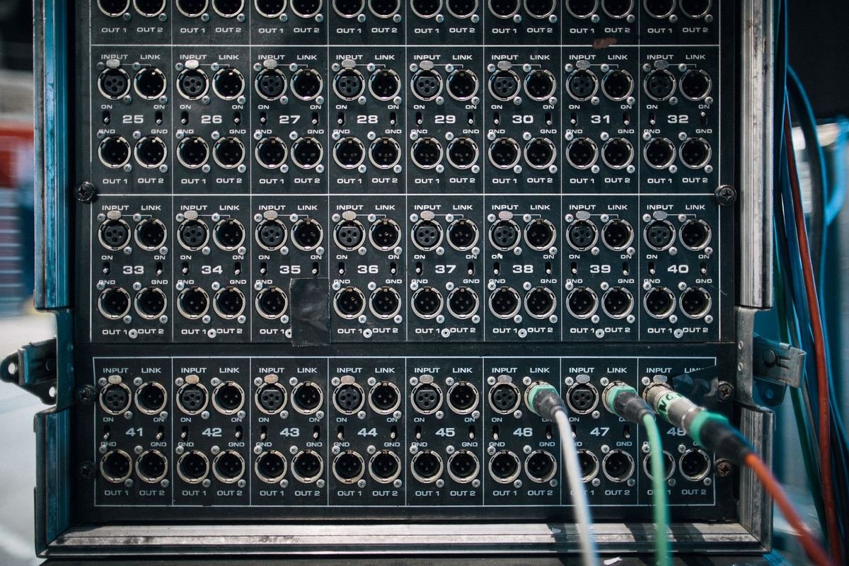 Patch panel with network cables